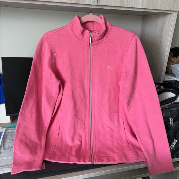Ladies, Tommy Bahama pink zip up jacket size large - Picture 1 of 5